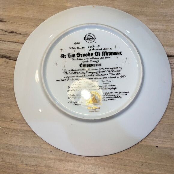 Disney Cinderella, Knowles Collector Plate, At the Stroke of Midnight, #3462B - Picture 7 of 7